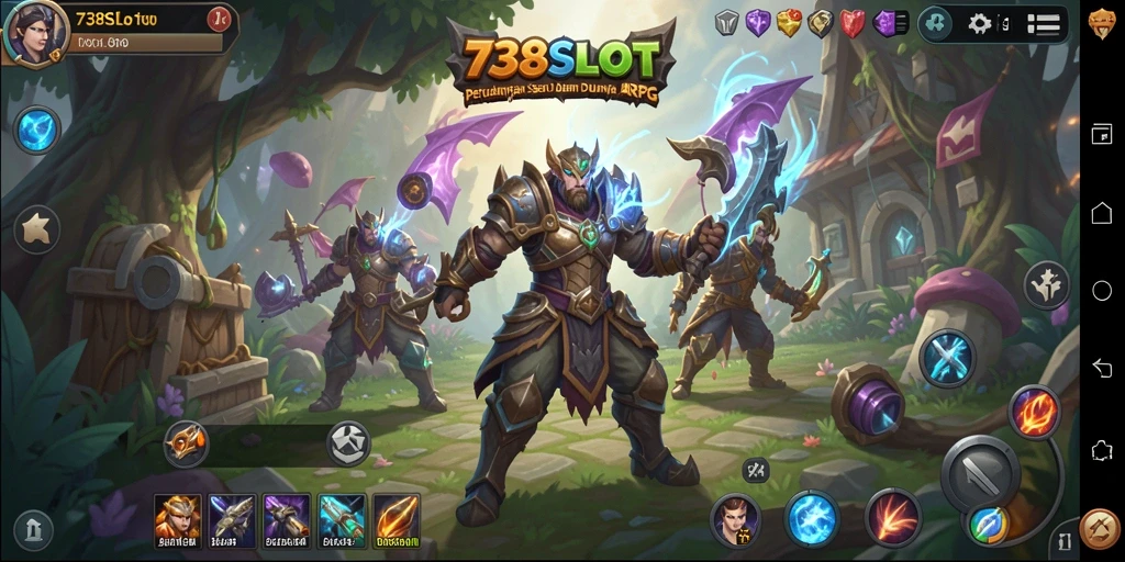 Tampilan seru dari gameplay ARPG 738SLOT penuh aksi.