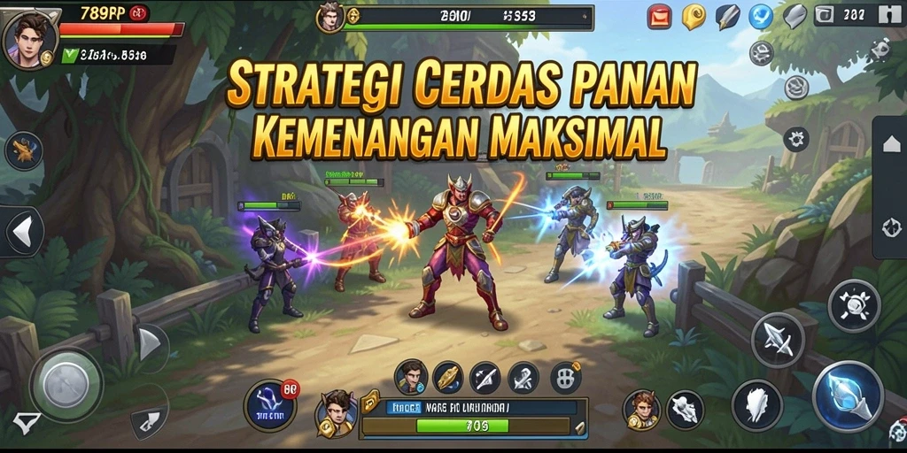 Screenshot gameplay 789RP saat pertempuran strategi intens.