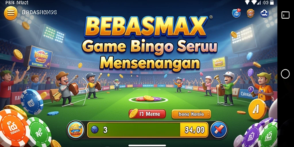 Tampilan gameplay BEBASMAX yang penuh warna dan seru.