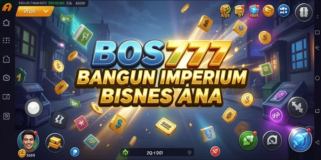 Tangkapan layar gameplay menunjukkan aksi membangun bisnis di BOS777.