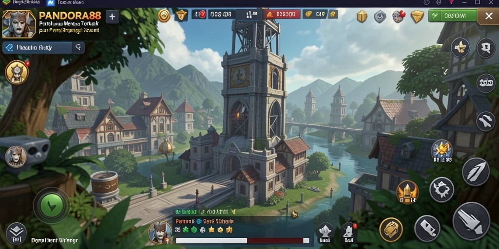 Tampilan gameplay PANDORA88 yang menegangkan di Tower Defense.