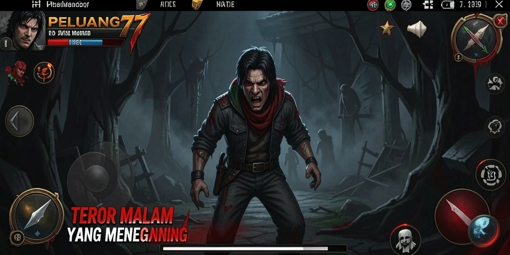 Screenshot menampilkan gameplay menegangkan dalam PELUANG77.