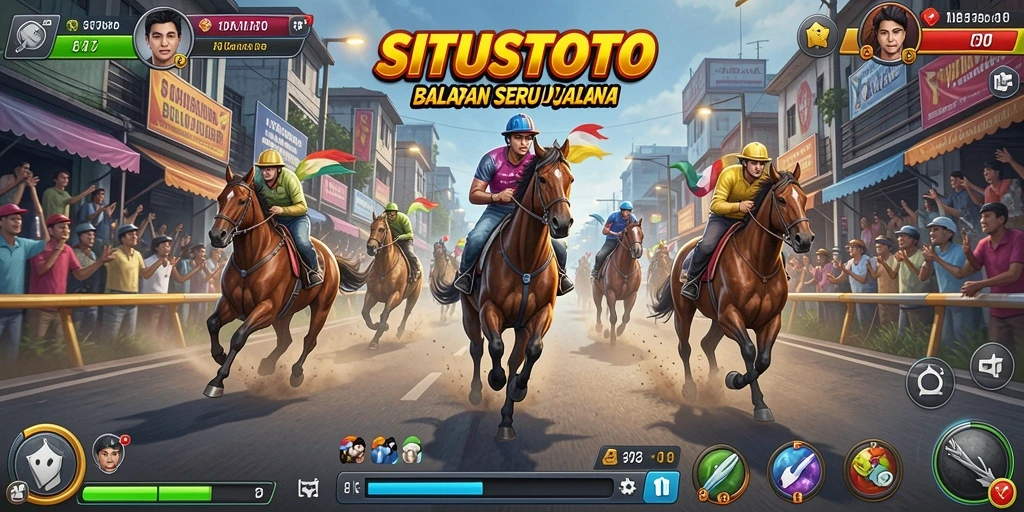 Tampilan gameplay seru dari SITUSTOTO saat balapan di jalan.
